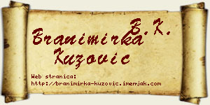 Branimirka Kuzović vizit kartica